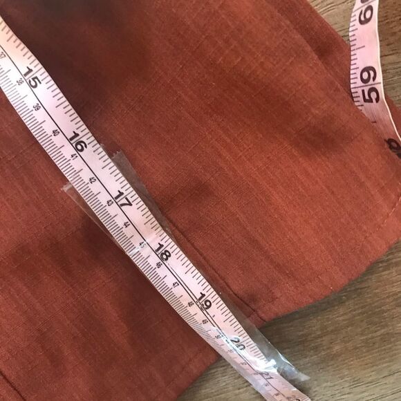 NWT something navy large rose blouse rust color - Picture 5 of 8